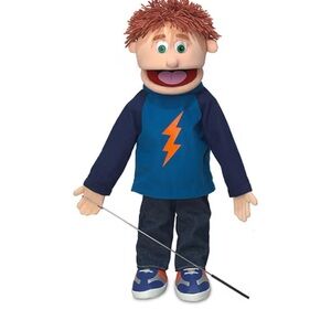 Kids Puppet with Blue and Orange Outfit
